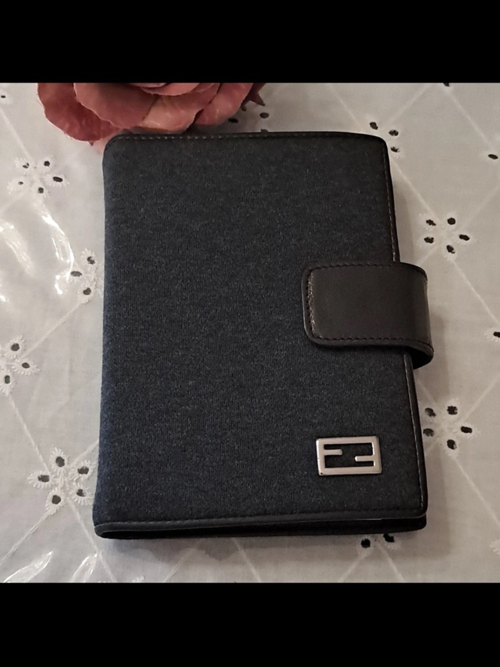 Fendi Black  Ring-Bound Organizer Day Planner 2804-30153-099 COA included